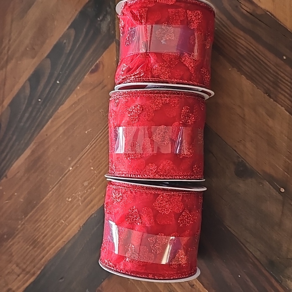 Celebrate It Valentine's Day 2½ inches x 3yrds Wired Ribbon 3 Rolls